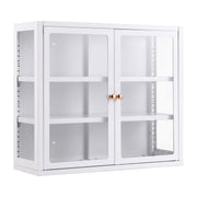 Artiss Buffet Cabinet Sideboard Wall Mounted Clear Display Storage 60cm White