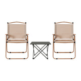 Darrahopens Outdoor Recreation > Camping > Camp Furniture Weisshorn 3pc Camping Table Chair Set Outdoor Folding Aluminium Portable Picnic