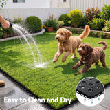 Prime Turf Artificial Grass Turf Tiles Interlocking Fake Grass Mat for Balcony Pet 24 Pack