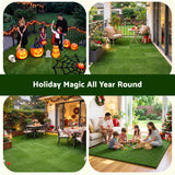 Prime Turf Artificial Grass Turf Tiles Interlocking Fake Grass Mat for Balcony Pet 24 Pack