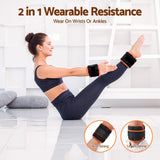 Everfit Adjustable Ankle Weights, 1 Pair (0.9-4.55Kg) Removable Sandbags for Women & Men, Wrist Weights & Leg Weights for Home Gym, Pilates, Walking, Strength Training