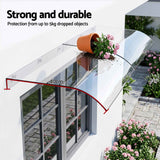 Instahut Window Door Awning 0.4mx2m Transparent