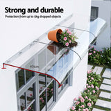 Instahut Window Door Awning 0.4mx3m Transparent