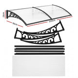 Instahut Window Door Awning 0.8mx2m Transparent