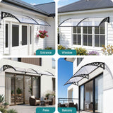 Instahut Window Door Awning 0.8mx2m Transparent