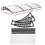 Instahut Window Door Awning 0.8mx3m Transparent