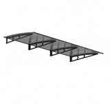 Instahut Window Door Awning Canopy 1m x 3m Grey Solid Sheet Metal Frame