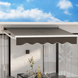 Instahut Retractable Folding Arm Awning Motorised Sunshade 2Mx1.5M Grey In Australia - Darrahopens