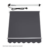 Instahut Motorised Pivot Arm Awning Window Sun Shade 1.8 X 2.1M Grey