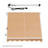Instahut Motorised Pivot Arm Awning Window Sun Shade 2.1 X 2.1M Beige