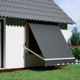 Instahut Motorised Pivot Arm Awning Window Sun Shade 2.1 X 2.1M Grey