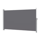 Instahut 1.8X3.5M Side Awning Retractable Privacy Screen Outdoor Sun Shade Grey