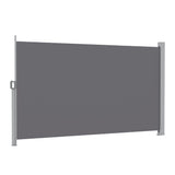 Instahut 1.8X3.5M Side Awning Retractable Privacy Screen Outdoor Sun Shade Grey