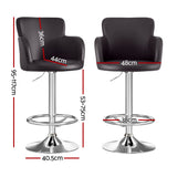 Artiss 4x Bar Stools Swivel Kitchen Chairs Gas Lift Adjustable PU Leather Brown