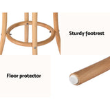 Artiss Bar Stools Set of 3 Kitchen Wooden Bar Stool Dining Chair 65cm