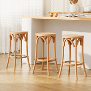 Artiss Bar Stools Set of 3 Kitchen Wooden Bar Stool Dining Chair 65cm