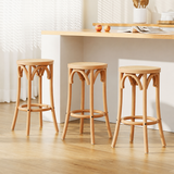 Artiss Bar Stools Set of 3 Kitchen Wooden Bar Stool Dining Chair 65cm