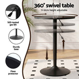 Artiss Bar Stools and Table Set 3PCS Dining Desk Kitchen Chairs Cafe Pub Black