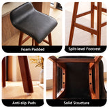 Artiss 3Pcs Bar Table and Stools Set Dining Desk Kitchen Chairs Cafe Pub Wood