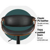 Artiss Bar Stools X3 Kitchen Counter Chair Gas Lift Swivel PU Ambrus Black