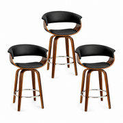 Artiss Bar Stools Set of 3 Kitchen Wooden Bar Stool Dining Chair 65cm In Australia - Darrahopens