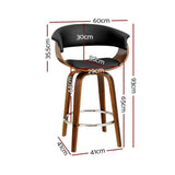 Artiss Bar Stools Set of 3 Kitchen Wooden Bar Stool Dining Chair 65cm In Australia - Darrahopens