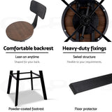 Artiss 3x Bar Stool Swivel Industrial Counter Barstools 63-79cm Seat Height Adjustable Metal Legs