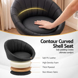 Artiss Bar Stools X4 Gas Lift Adjustable Rounded Shell Backrest PU Leather Black