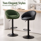 Artiss Bar Stools X4 Gas Lift Adjustable Rounded Shell Backrest PU Leather Black