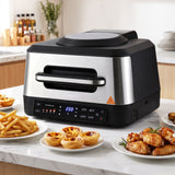 Devanti 5-in-1 Electric BBQ Grill Air Fryer, 2200W 8L Smart Thermometer In Australia - Darrahopens