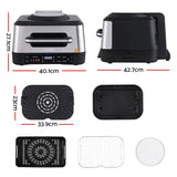 Devanti 5-in-1 Electric BBQ Grill Air Fryer, 2200W 8L Smart Thermometer In Australia - Darrahopens