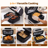 Devanti 5-in-1 Electric BBQ Grill Air Fryer, 2200W 8L Smart Thermometer In Australia - Darrahopens