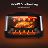 Devanti 5-in-1 Electric BBQ Grill Air Fryer, 2200W 8L Smart Thermometer In Australia - Darrahopens