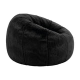 Darrahopens Furniture > Sofas > Sofa Accessories Artiss Bean Bag Chair Cover (No Filler) Soft Faux Fur Beanbag Cover Large Round Stuffed Animal Storage Bean Bag Cover Washable Lazy Sofa Cover for Adults Kids Teens, Black