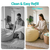 Artiss 25lbs (11KG) Bean Bag Filler Shredded Memory Foam Filling High Density Soft Pillow Stuffing for Bean Bag Chair, Couch Cushion, Dog Bed, Stuffed Animals and Arts Crafts