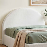 Artiss Double Size Headboard for Bed Frame Boucle Fabric No-Assembly Vacuum Compressed Soft Backrest with Removable Washable Cover 154cm Wide
