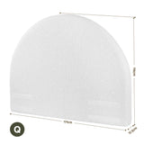 Artiss Queen Size Headboard for Bed Frame Boucle Fabric No-Assembly Vacuum Compressed Soft Backrest with Removable Washable Cover 171cm Wide