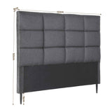 Artiss Bed Headboard Double Bedhead Linen Fabric Charcoal