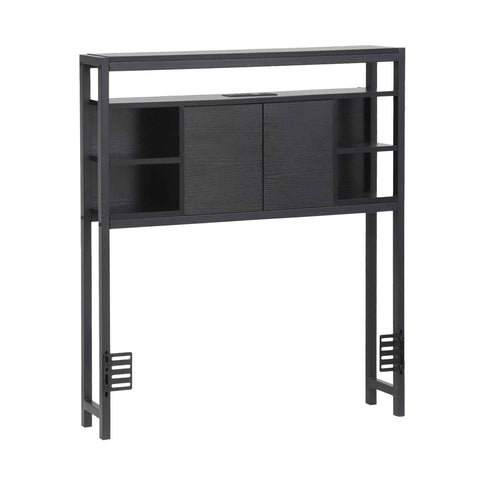 Artiss Bed Headboard King Single Storage Bedhead Charging Station Black