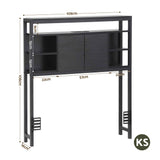 Artiss Bed Headboard King Single Storage Bedhead Charging Station Black