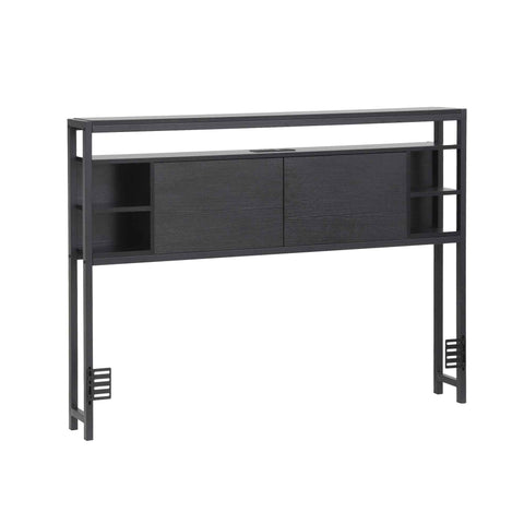Artiss Bed Headboard Queen Storage Bedhead Charging Station Black