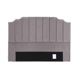 Artiss Bed Head Headboard King Velvet 183CM - Grey