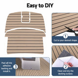 Seamanship Boat Flooring, EVA Foam Decking Mat, 240x90cm, Taupe