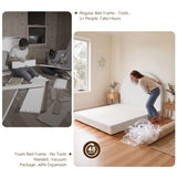 Artiss Queen Bed Frame Boucle Fabric Vacuum Compressed Beds Removable Washable Cover No-Assembly