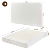 Artiss Queen Bed Frame Boucle Fabric Vacuum Compressed Beds Washable Cover No-Assembly