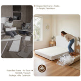 Artiss Queen Bed Frame Boucle Fabric Vacuum Compressed Beds Washable Cover No-Assembly