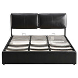 Artiss King Bed Frame Gas Lift Storage 3 Drawers Adjustable Headboard Platform Bed Black