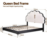 Artiss Queen Bed Frame with Adjustable Shell Headboard and PVC Upholstery In Australia - Darrahopens