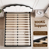 Artiss Queen Bed Frame with Adjustable Shell Headboard and PVC Upholstery In Australia - Darrahopens