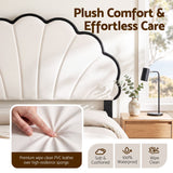 Artiss Queen Bed Frame with Adjustable Shell Headboard and PVC Upholstery In Australia - Darrahopens